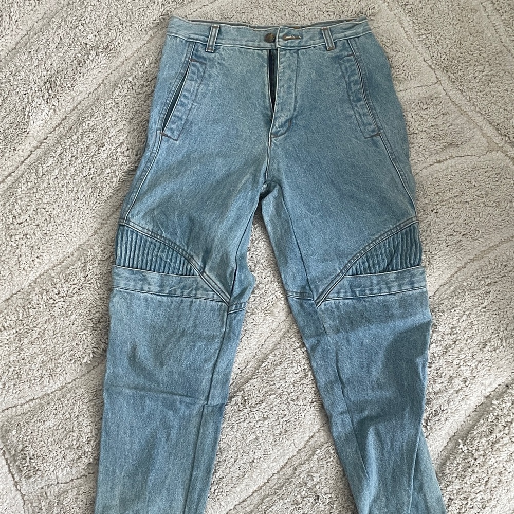 Vintage 80s rigid moto skinny jeans EVC